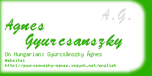 agnes gyurcsanszky business card